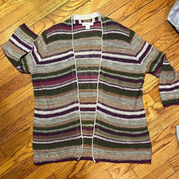 Coldwater Creek Cardigan Sweater SZ. M 10-12 fall print - Picture 2 of 10